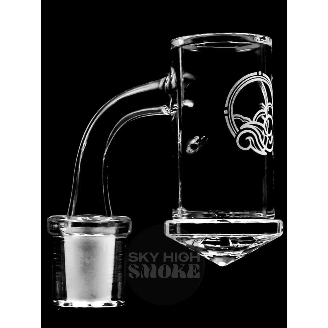 Zephyr Quartz - Diamond Bucket Two-Hole Spinner Banger Dab Bangers