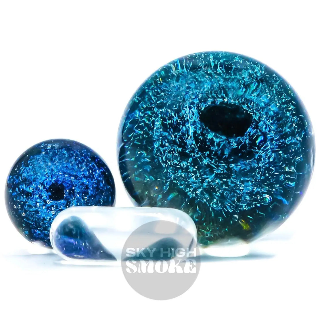 Zephyr Studios - 3 Piece Dichroic Marble Valve Pill 22Mm/12Mm/6Mm Slurper Sets