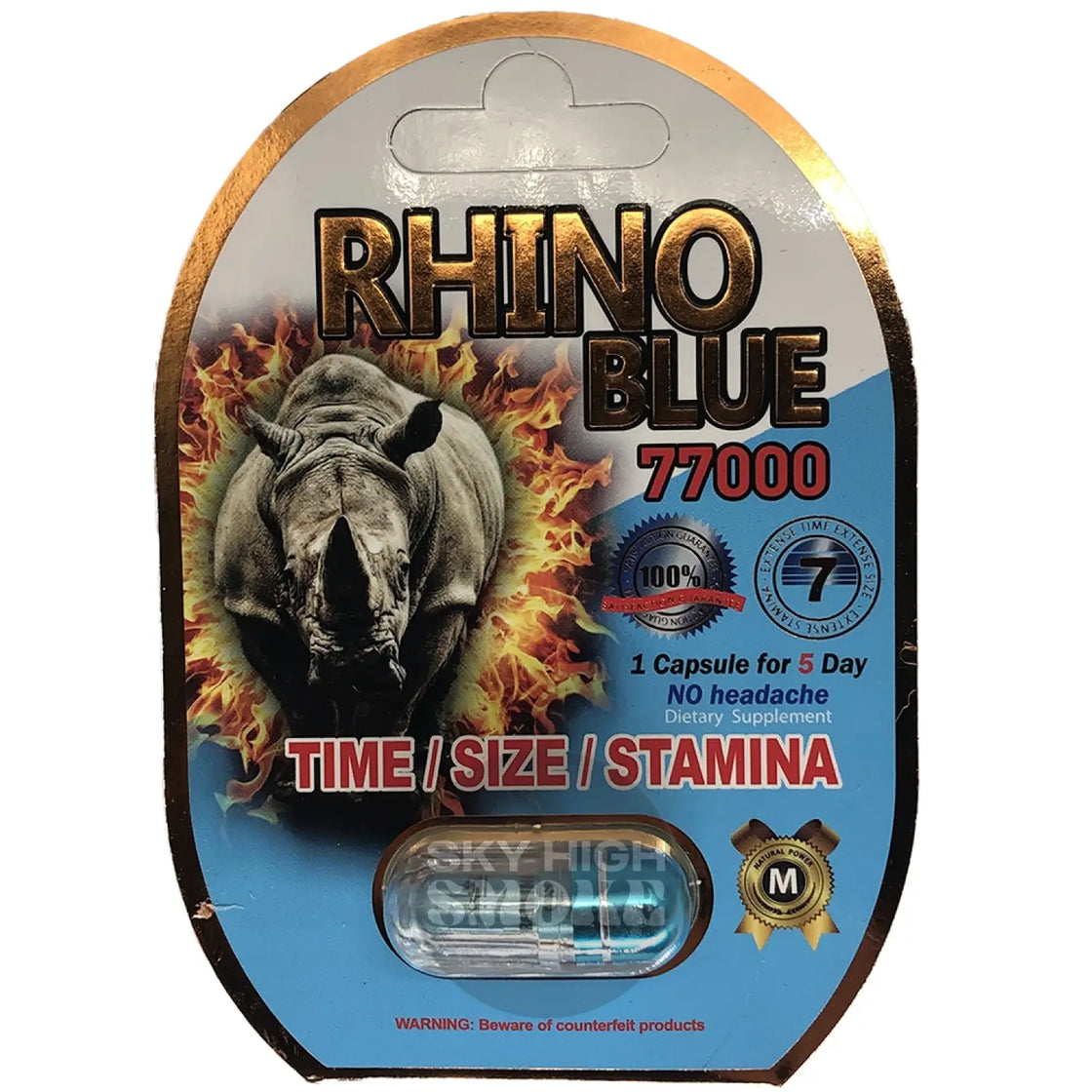 Rhino Blue 77000 Pill General