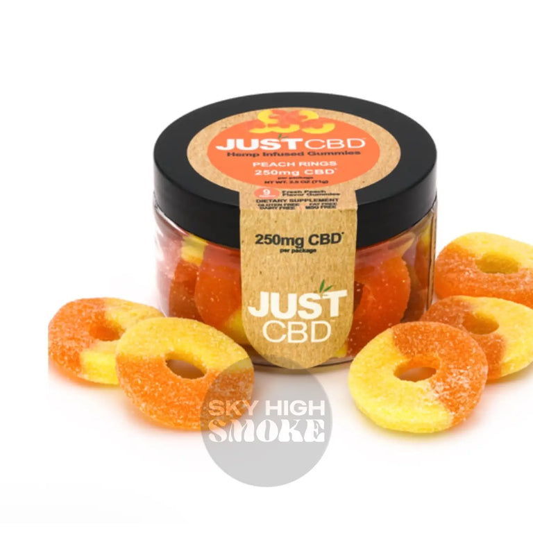Justcbd Peach Rings - 250Mg Cbd Gummies