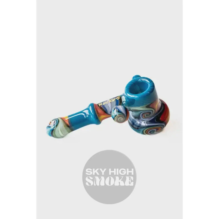 5’’ Dichro & Wig - Wag Bubbler - Teal Bongs Water Pipes