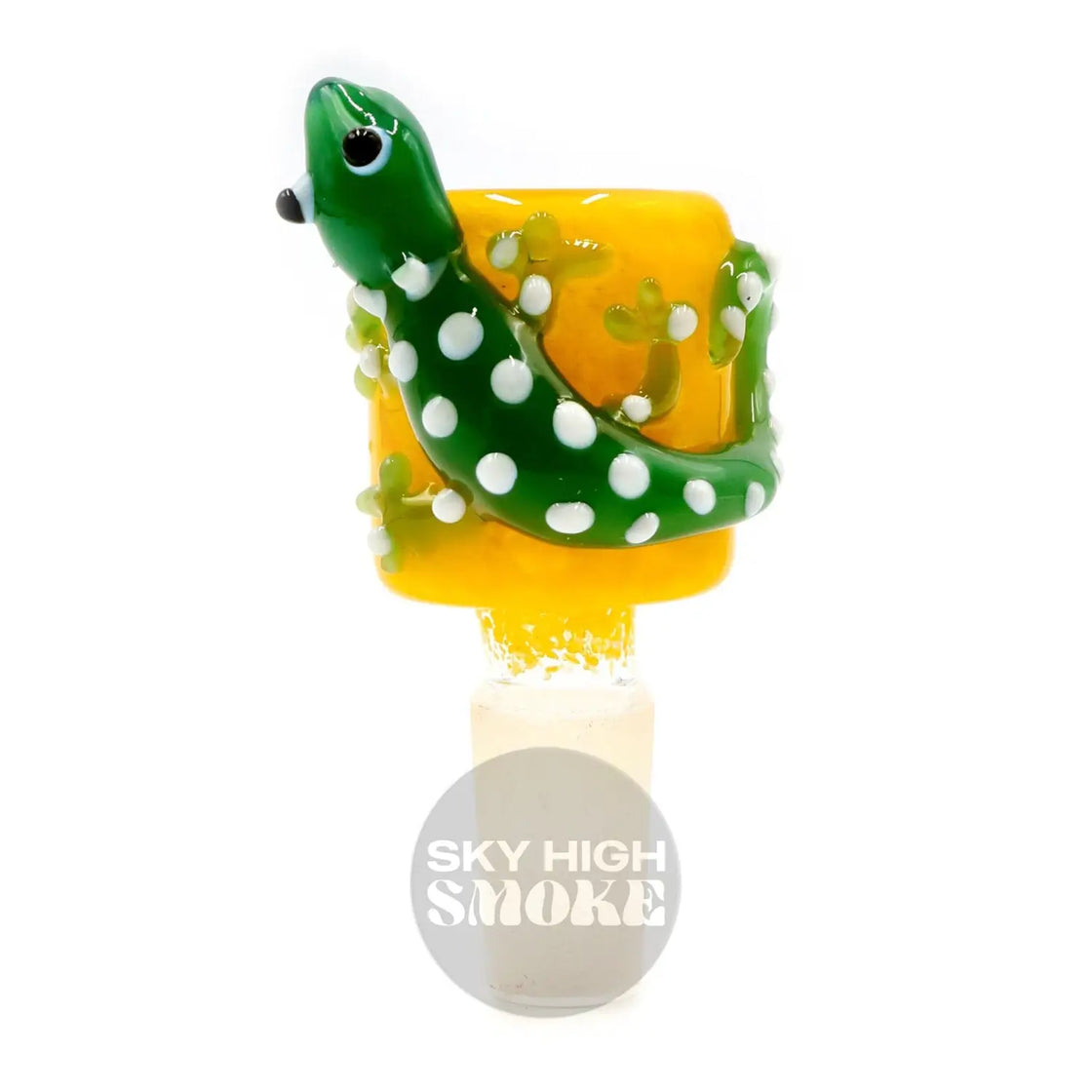 Zephyr Studios - Multi-Color Frit Lizard Slide / Bowl (14Mm) Peice